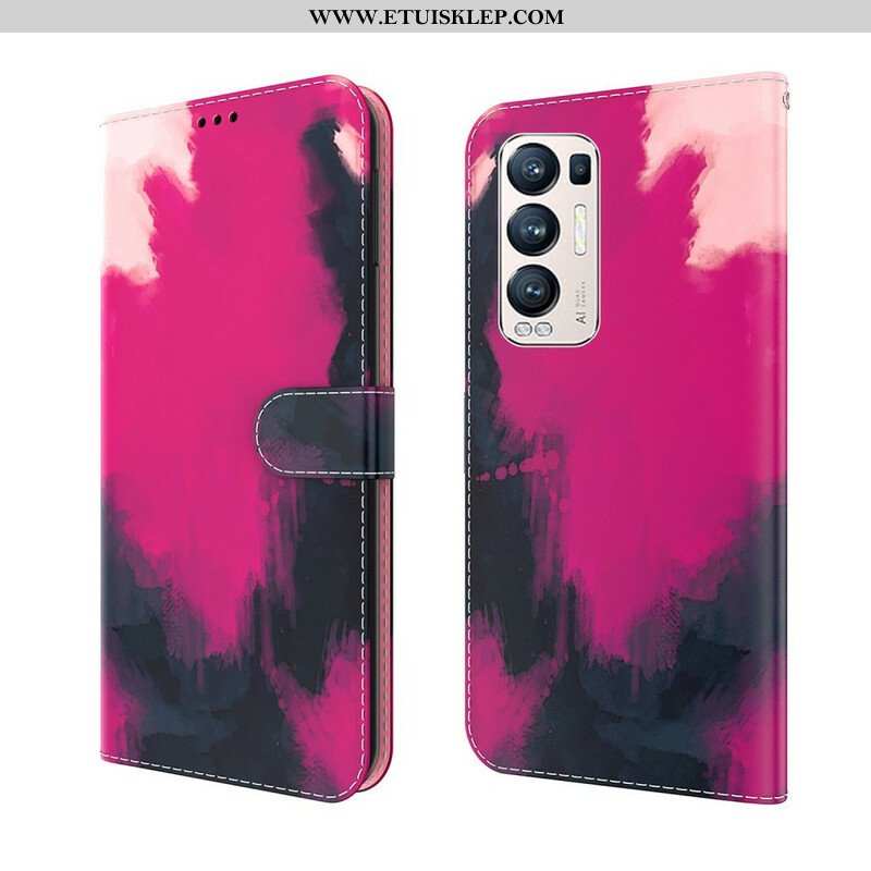 Etui Folio do Oppo Find X3 Neo Streszczenie Kolorowe